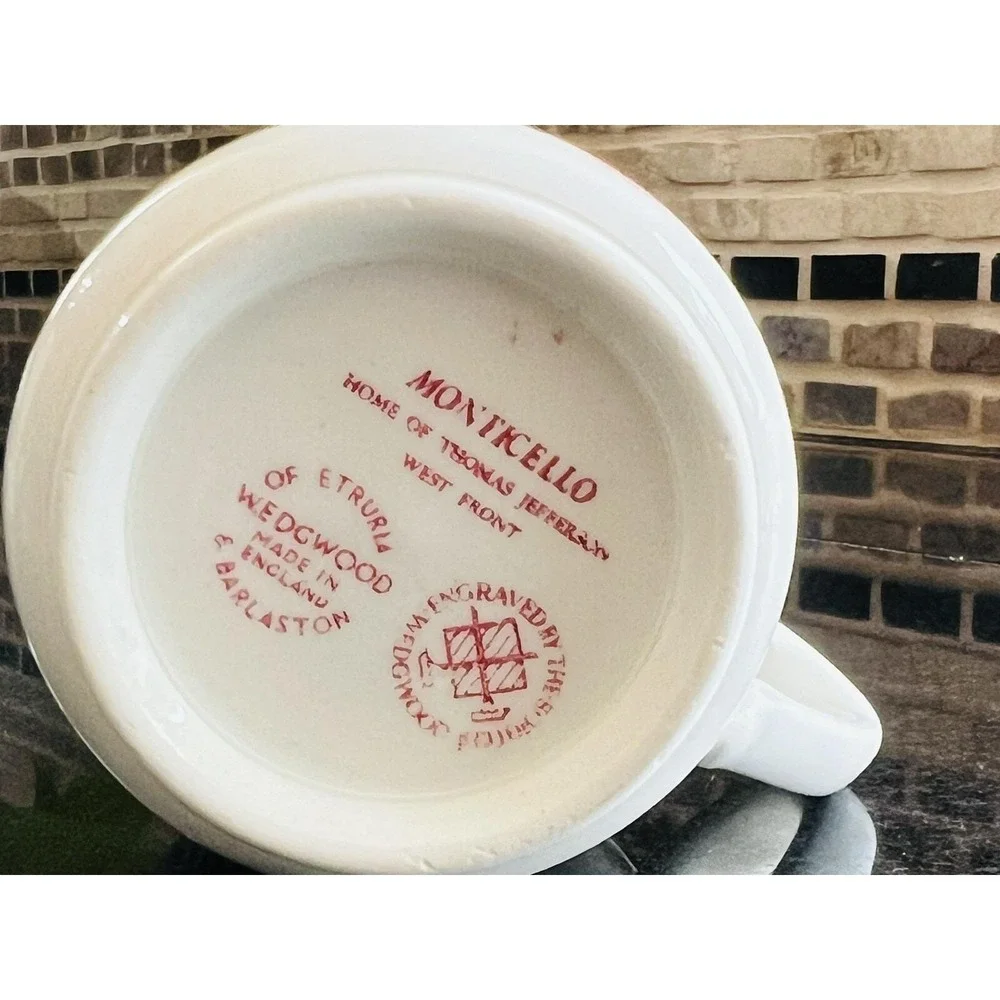 Vintage Wedgwood Monticello Demitasse‎ Tea Cup Home of Thomas Jefferson